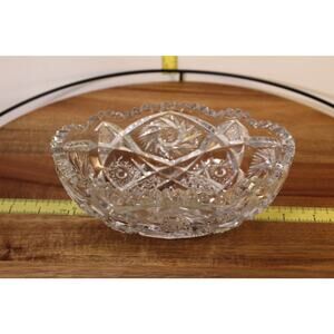 Rare Antique American Brilliant Period (ABP) Cut Glass Bowl - Art Cut Design
